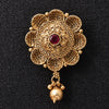 Sukkhi Designer Maroon Gold Plated Pearl Brooch for Women