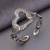 Sukkhi Lavish Silver Heart Rhodium Plated CZ Ring for Women