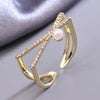 Sukkhi Eye Golden Gold Plated CZ Ring for Women
