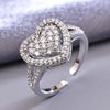 Sukkhi Awesome Silver Heart Rhodium Plated CZ Ring for Women
