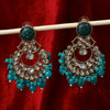 Sukkhi Better Gold Plated Blue Kundan Chandbali Earrings for Women