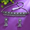 Sukkhi Glorious White Austrian Stone Oxidised Traditional Necklace Set for Women