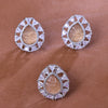 Sukkhi Splashy Silver CZ Stone Rhodium Plated Pendant Earrings Set for Women
