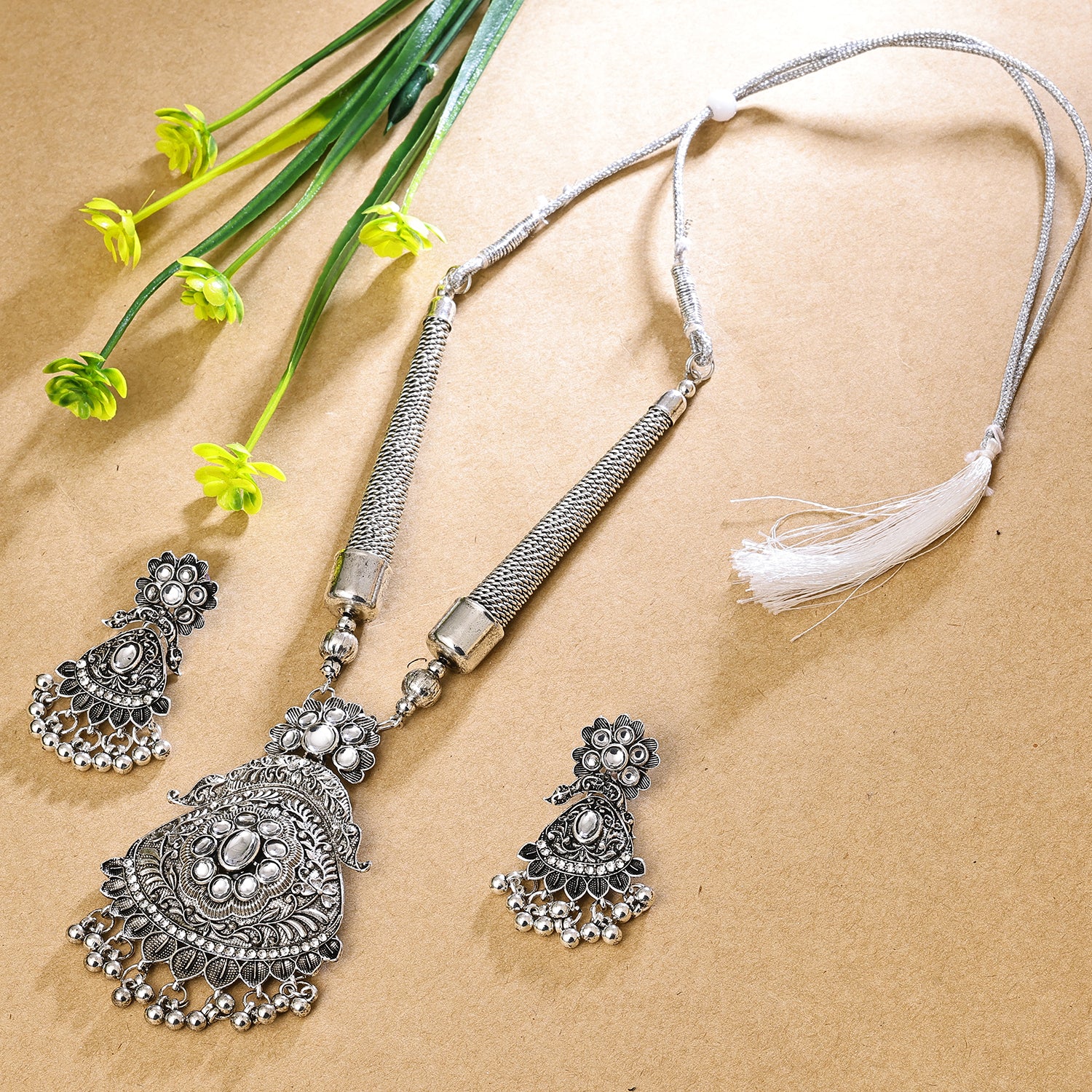 Sukkhi Glorious Oxidised Necklace Set For Women