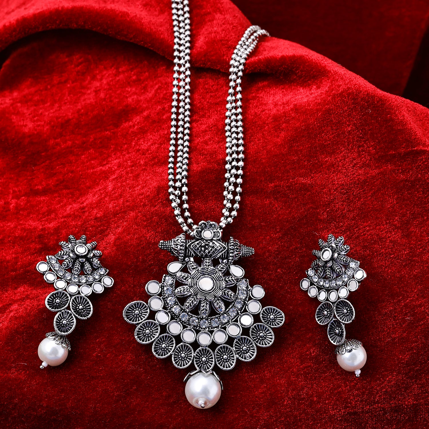 Sukkhi Incredible Oxidised Long Haram Necklace Set For Women