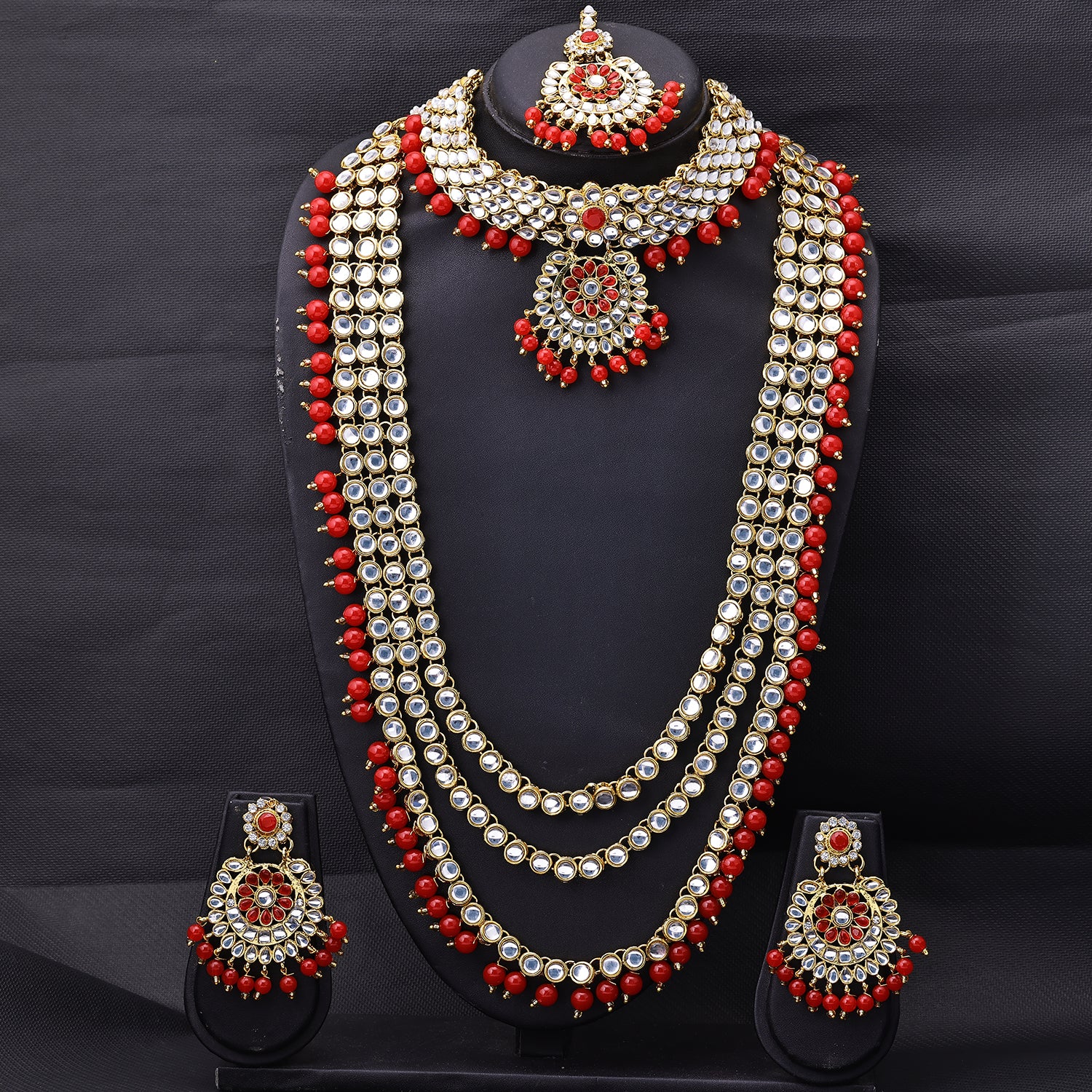 Sukkhi Trendy Gold Plated Dual Necklace Necklace Set For Women