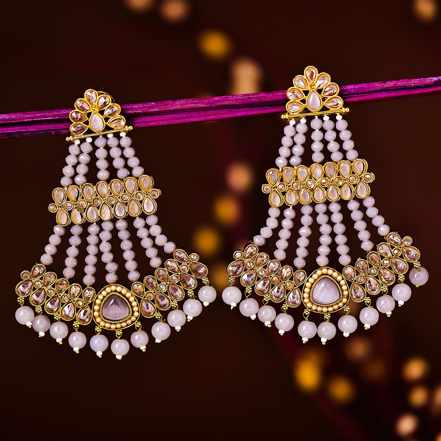 Sukkhi Superb Gold Plated Chandelier Earring For Women
