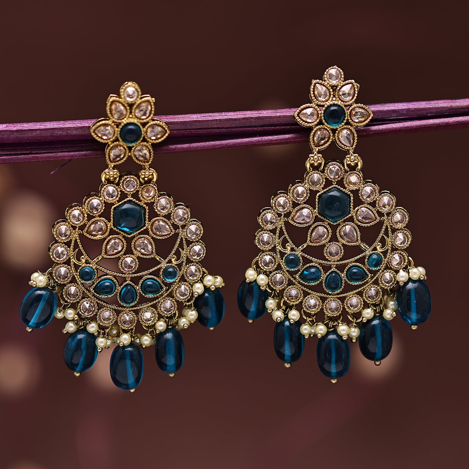Sukkhi Fabulous Gold Plated Chandelier Earring For Women