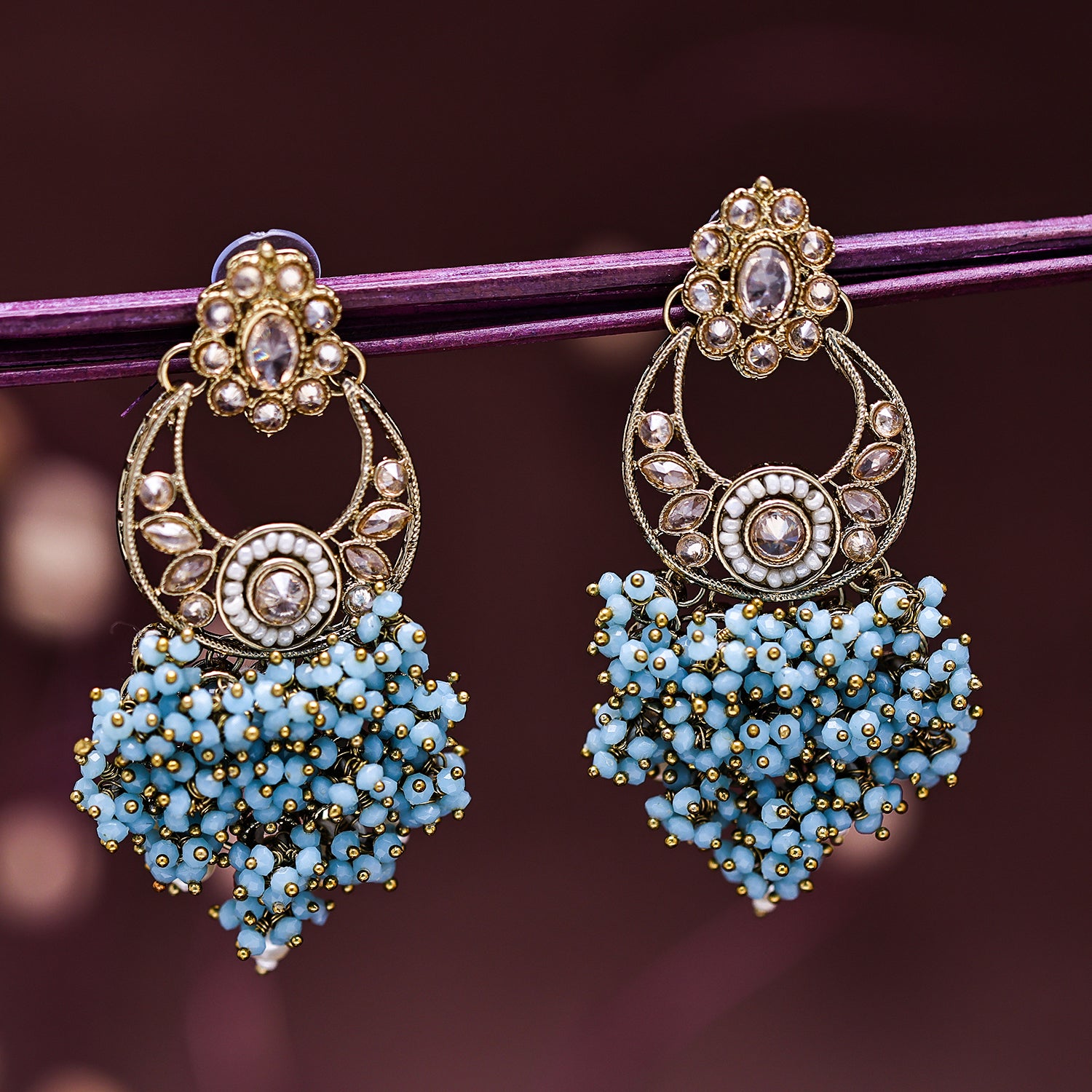 Sukkhi Endearing Gold Plated Chandelier Earring For Women