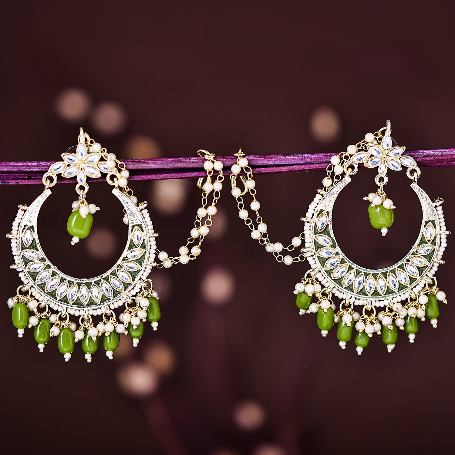 Sukkhi Precious Gold Plated Chandbaali Earring For Women