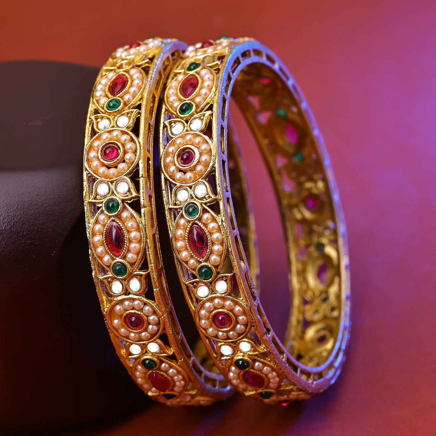 Sukkhi Classy Gold Plated Set of 2 Bangles For Women