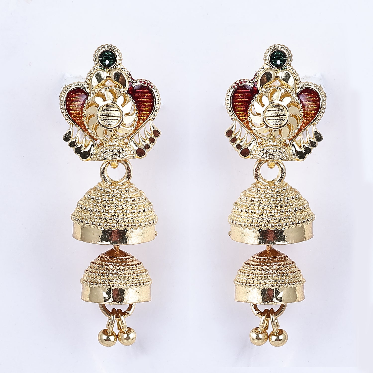 Sukkhi Fashion-Forward Gold Plated Jhumki Earrings For Women