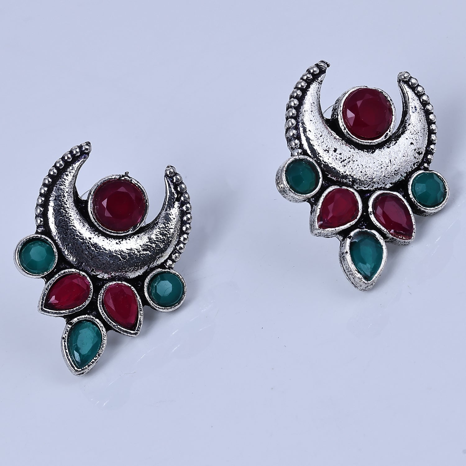 Sukkhi Exquisite Oxidised Silver Plated Kundans Earring Jewellery for Women