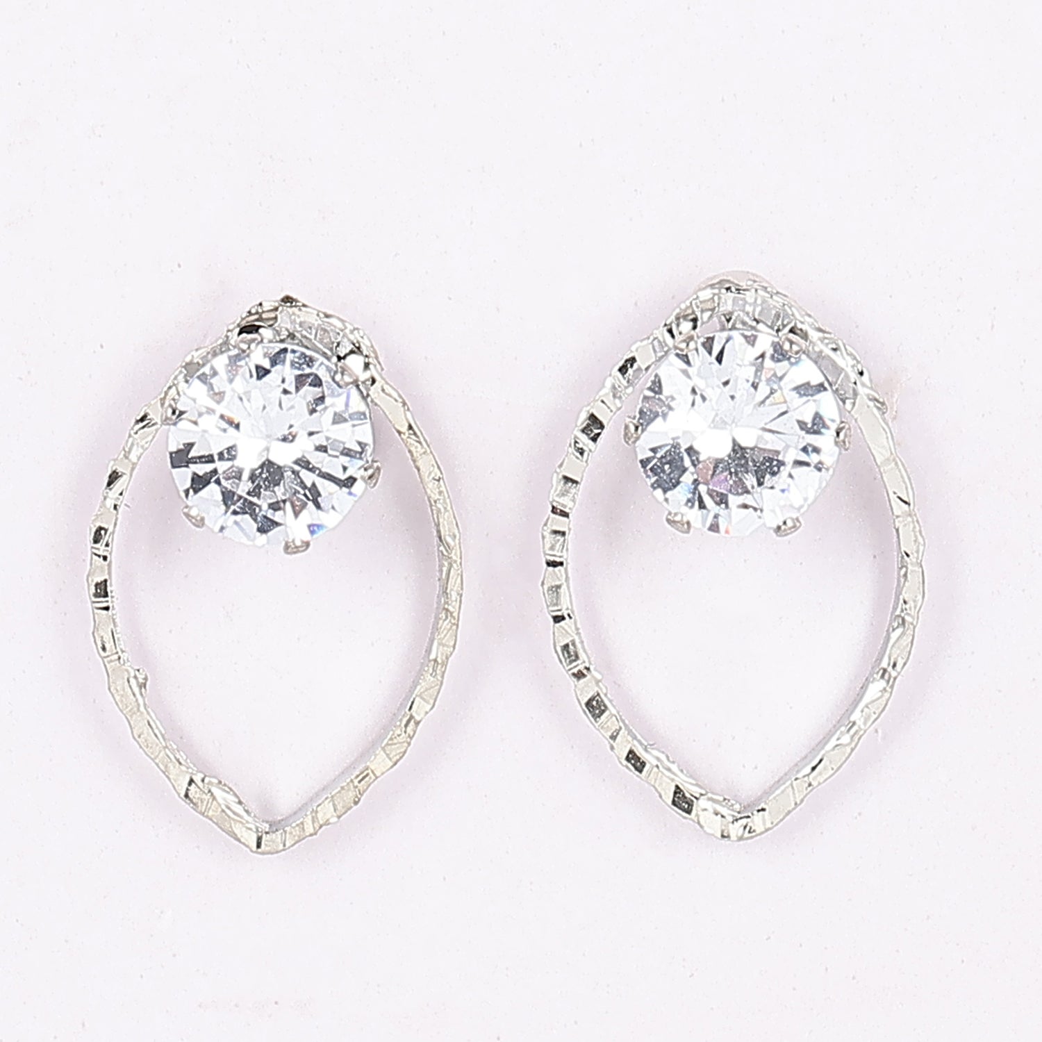 Sukkhi Fashionable Rhodium Plated Diamond Studs Earrings For Women