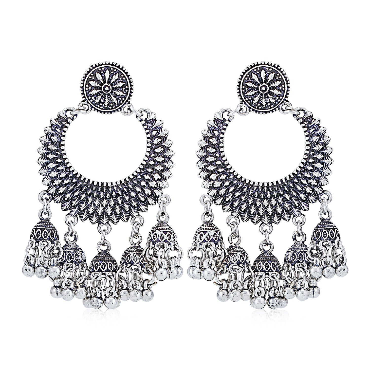 Sukkhi Trendy Oxidised Chandelier Earring for Women