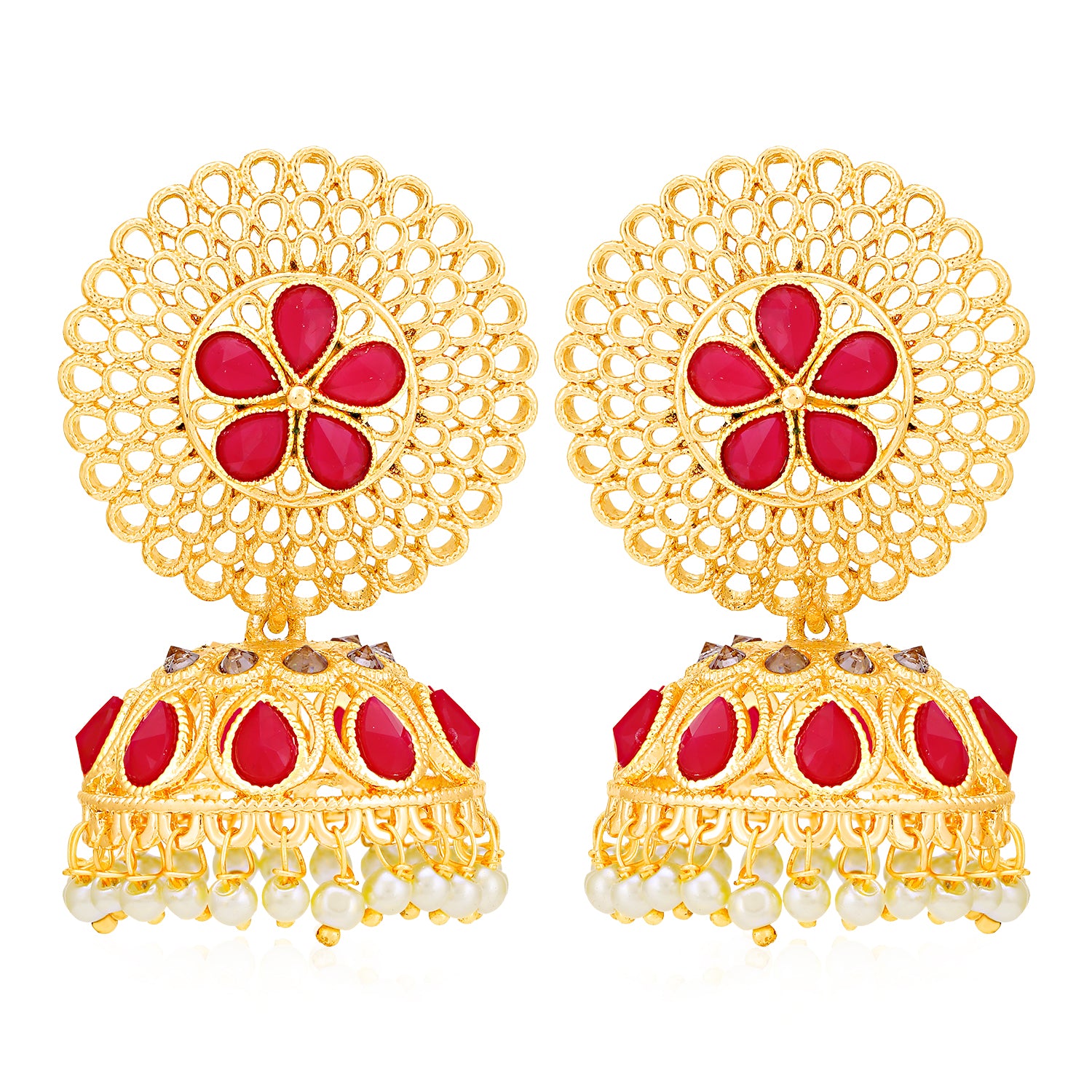 Sukkhi Glamorous Gold Plated Pearl Jhumki Earring for Women