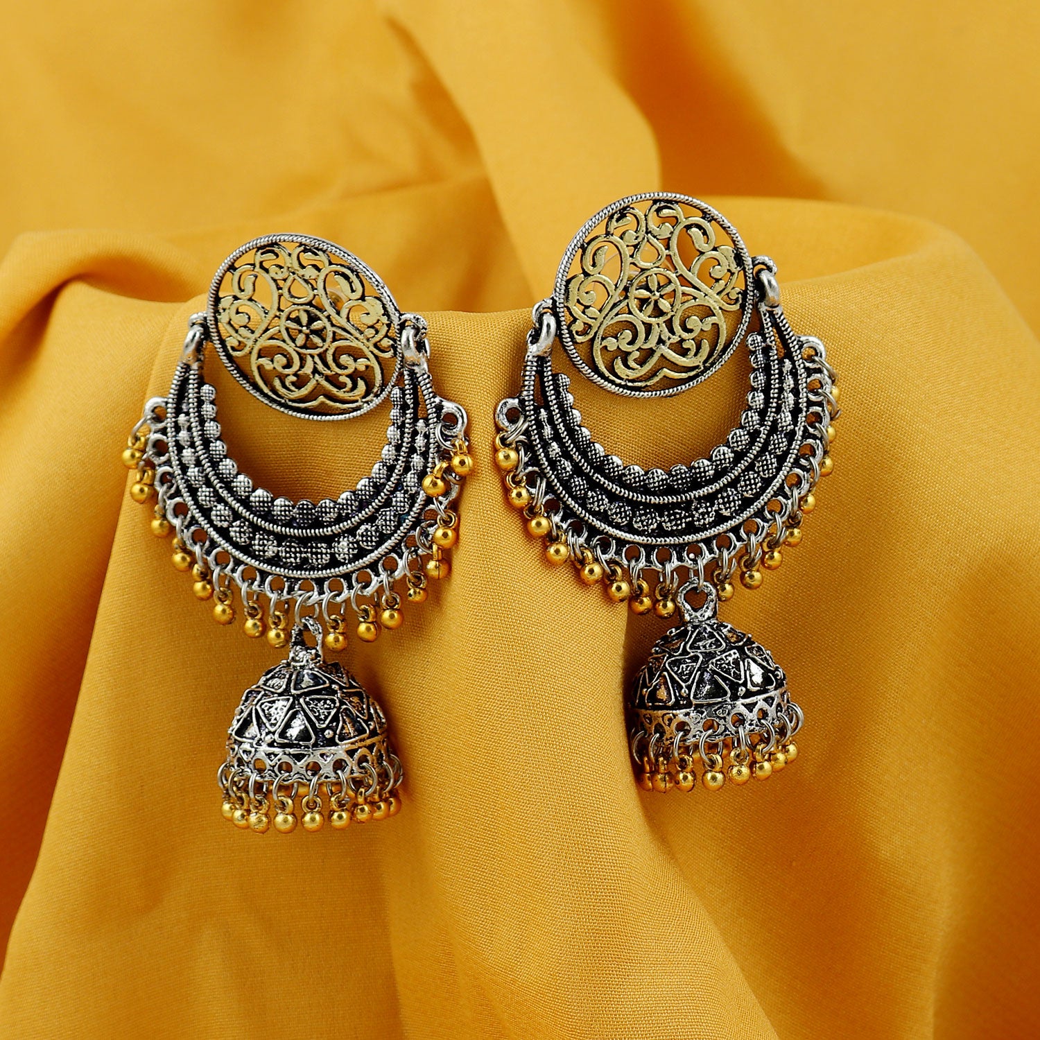 Sukkhi Charming Oxidised Chandelier Earring for Women