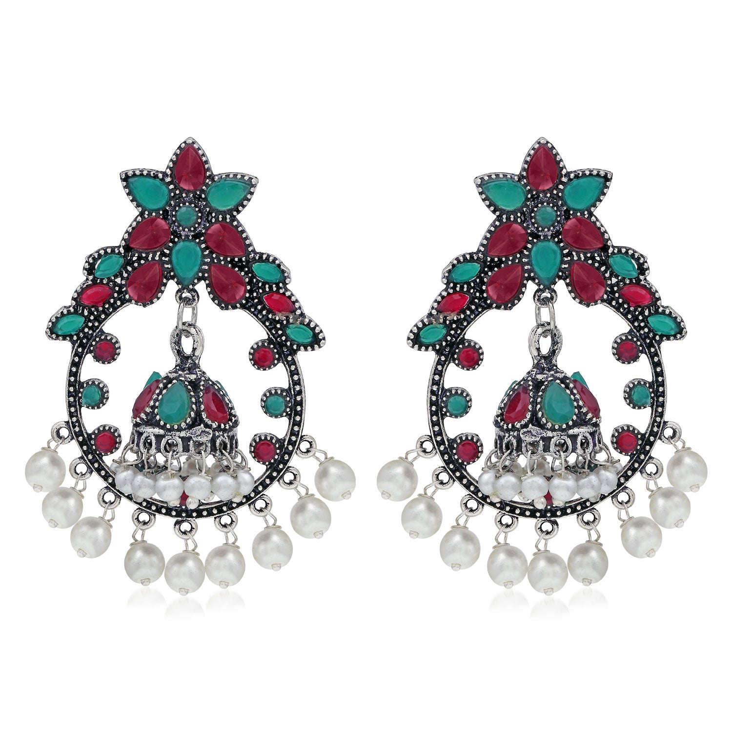 Sukkhi Fancy Oxidised Pearl Dangle Earring For Women