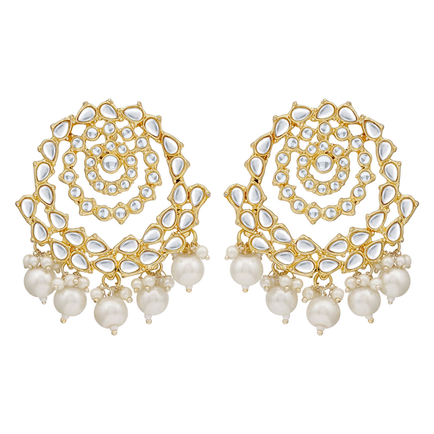 Sukkhi Splendid Pearl Gold Plated Kundan Dangle Earring For Women