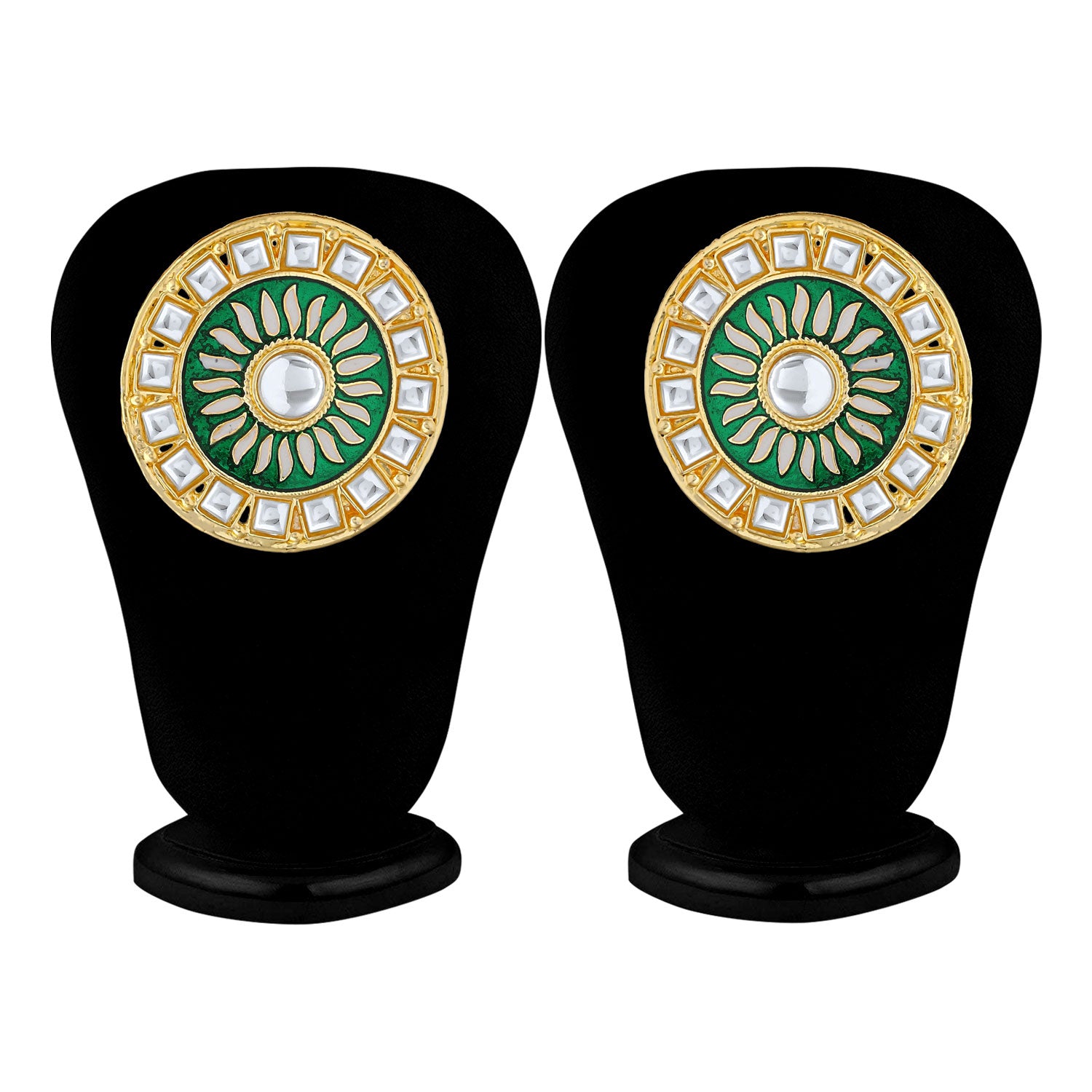 Sukkhi Classic Gold Plated Kundan Meenakari Stud Earring For Women