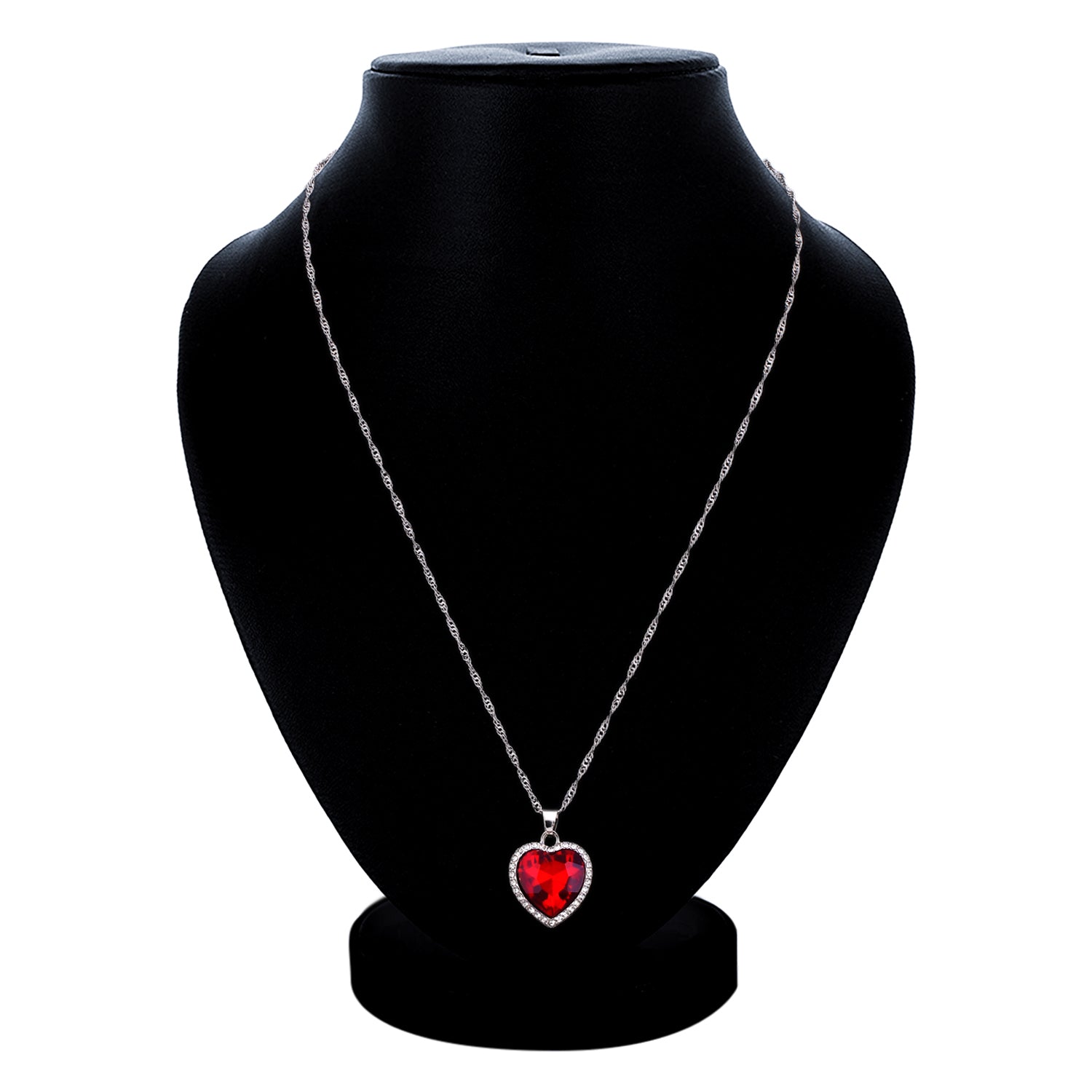 Scintillare by Sukkhi Lavish Rhodium Plated Heart Pendant For Women