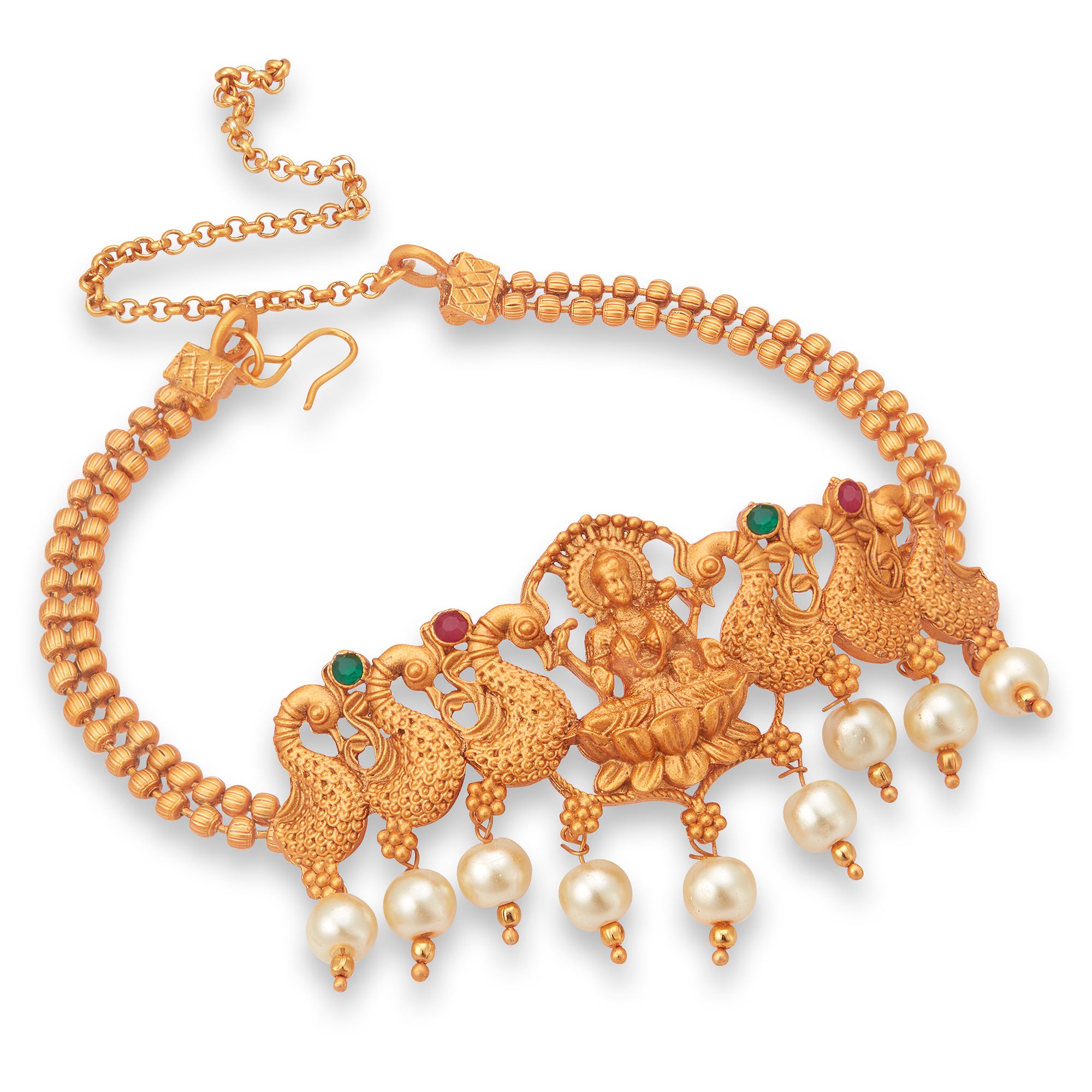 Sukkhi Gorgeous Pearl Gold Plated Goddess Laxmi Bajuband for Women