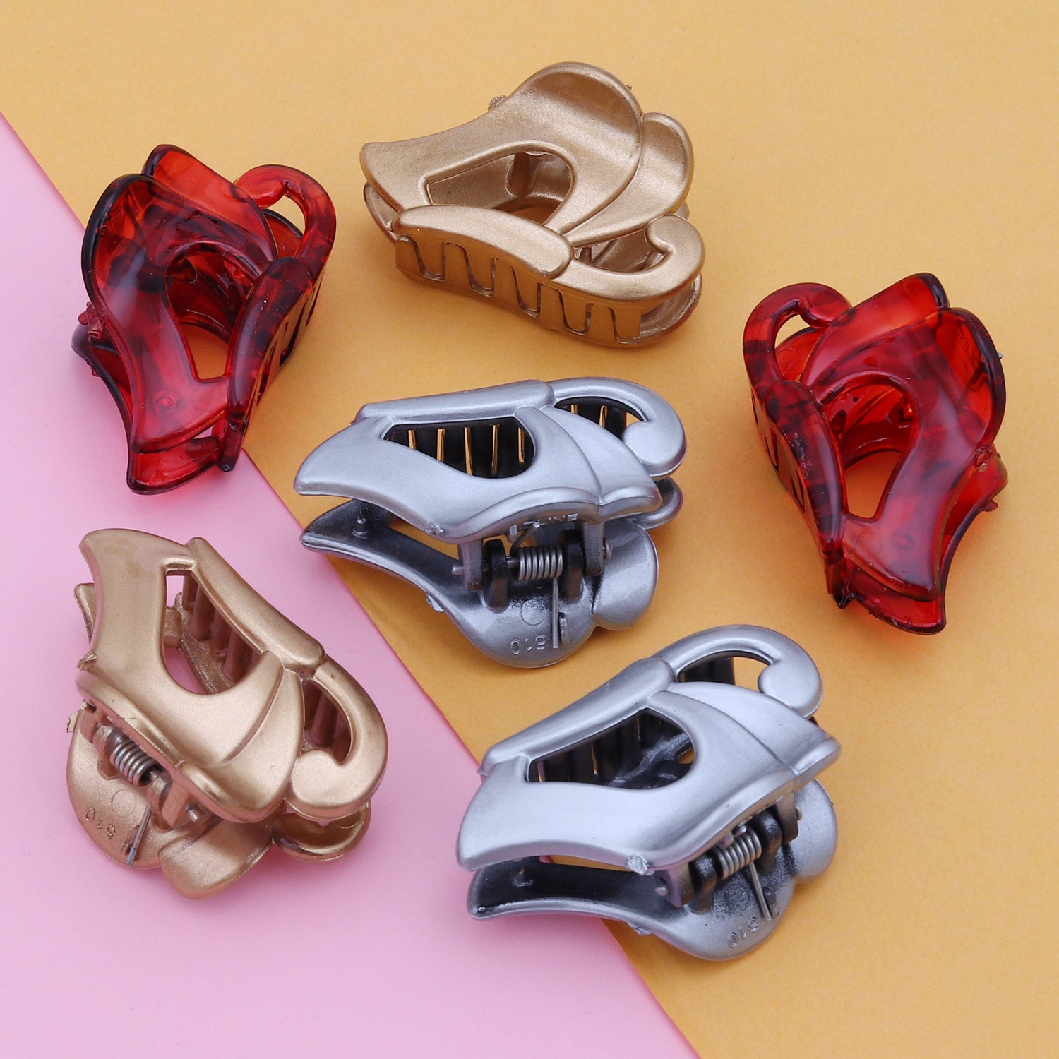 Sukkhi Fancy Butterfly Hair Clip Hair Accessories for Women and Girl (Pack of 6) (Size: M)