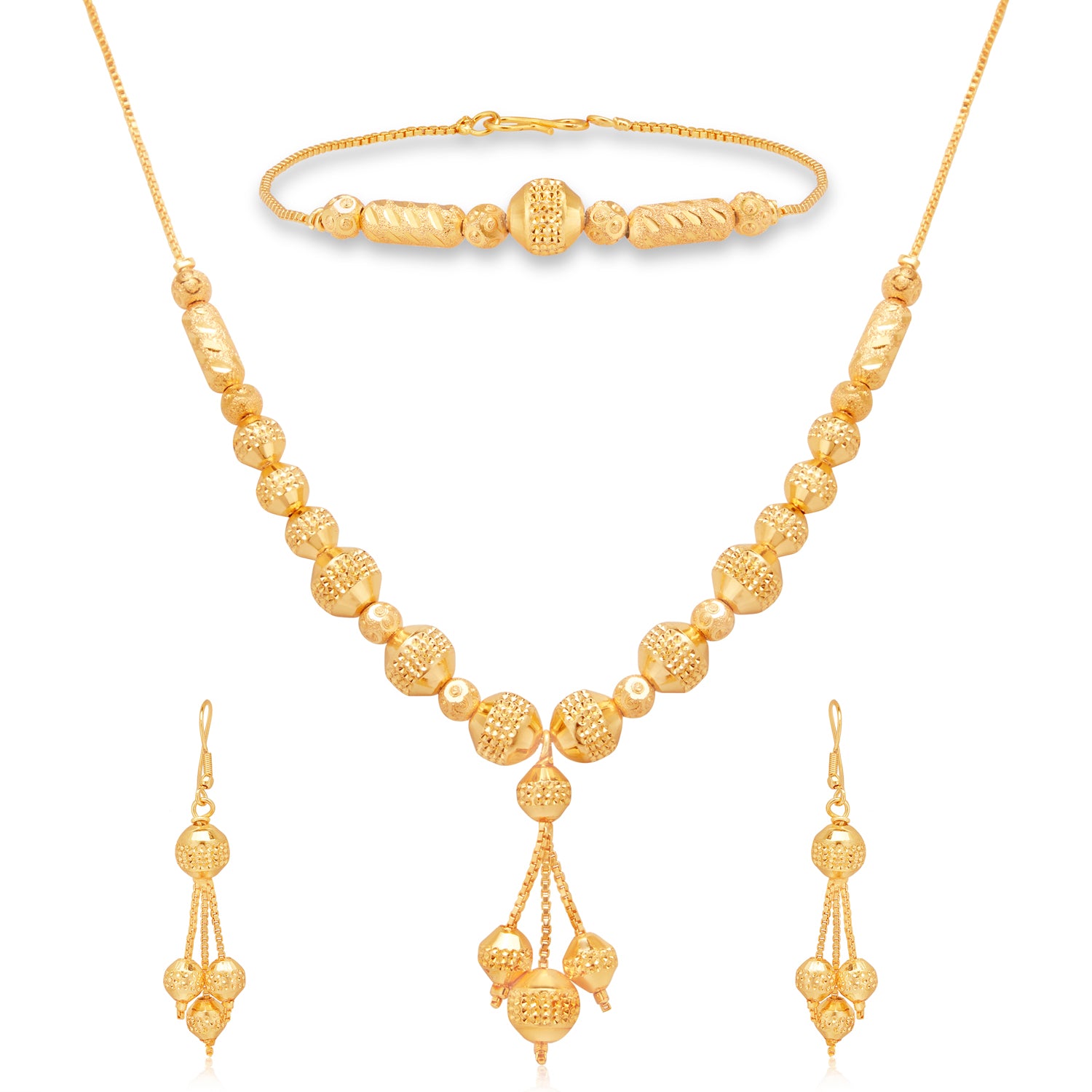 Sukkhi Trendy Gold Plated Necklace Set for Women