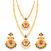 Sukkhi Incredible Pearl Gold Plated Peacock Long Haram Necklace Set for Women