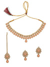 Sukkhi Sparking LCT Gold Plated Pearl Choker Necklace Set for Women