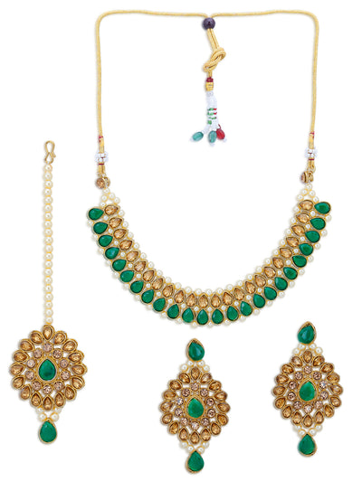 Sukkhi Lovely LCT Gold Plated Pearl Choker Necklace Set for Women