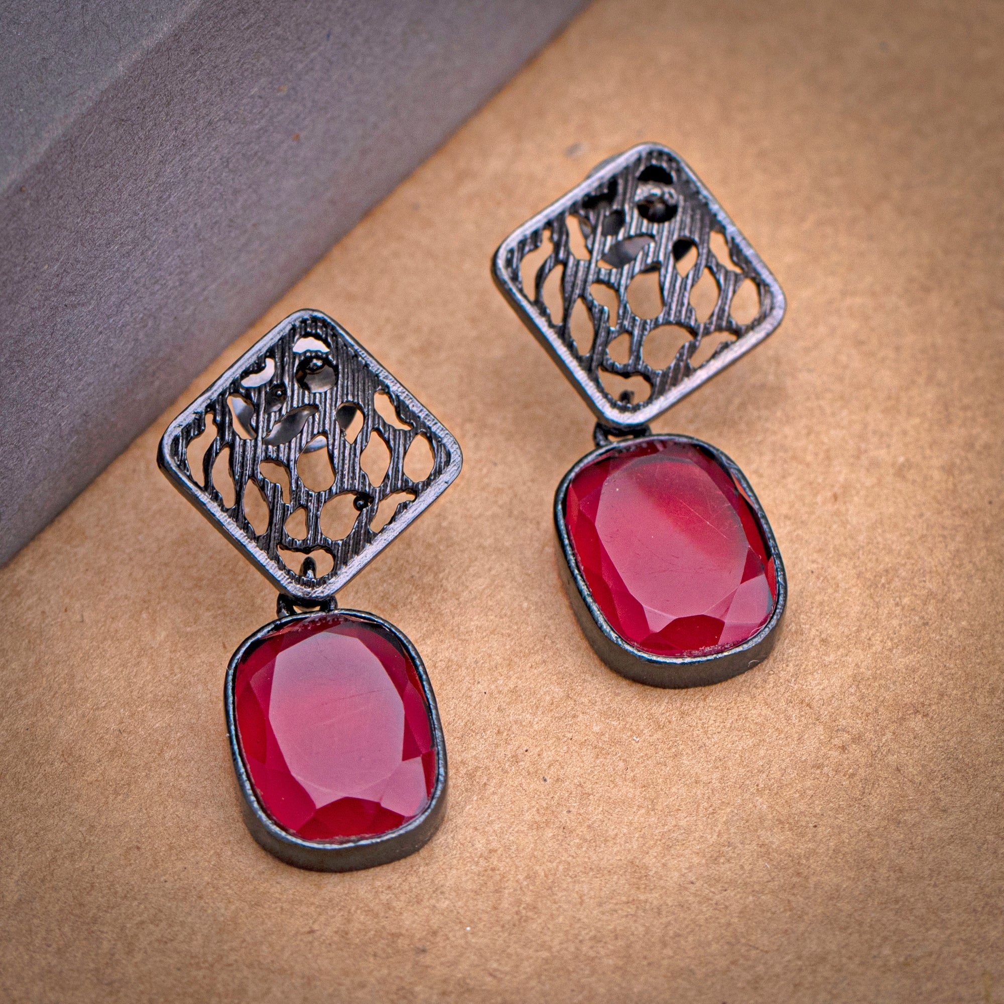Sukkhi Square Oxidised Drop Earring for Women