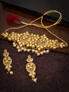 Sukkhi Glossy Pearl Gold Plated Kundan Choker Necklace for Women