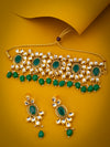 Sukkhi Fancy Gold Plated Kundan Choker Necklace Set for Women