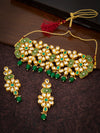 Sukkhi Attractive Gold Plated Kundan Meenakari Choker Necklace Set for Women