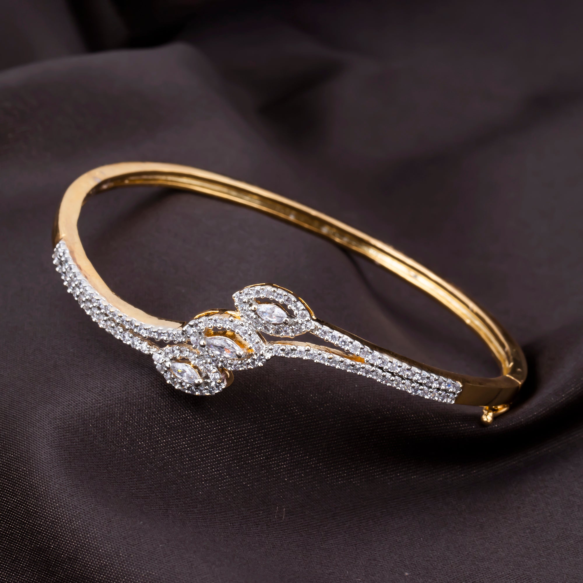 Sukkhi Mesmerizing CZ Gold Plated Kada For Women