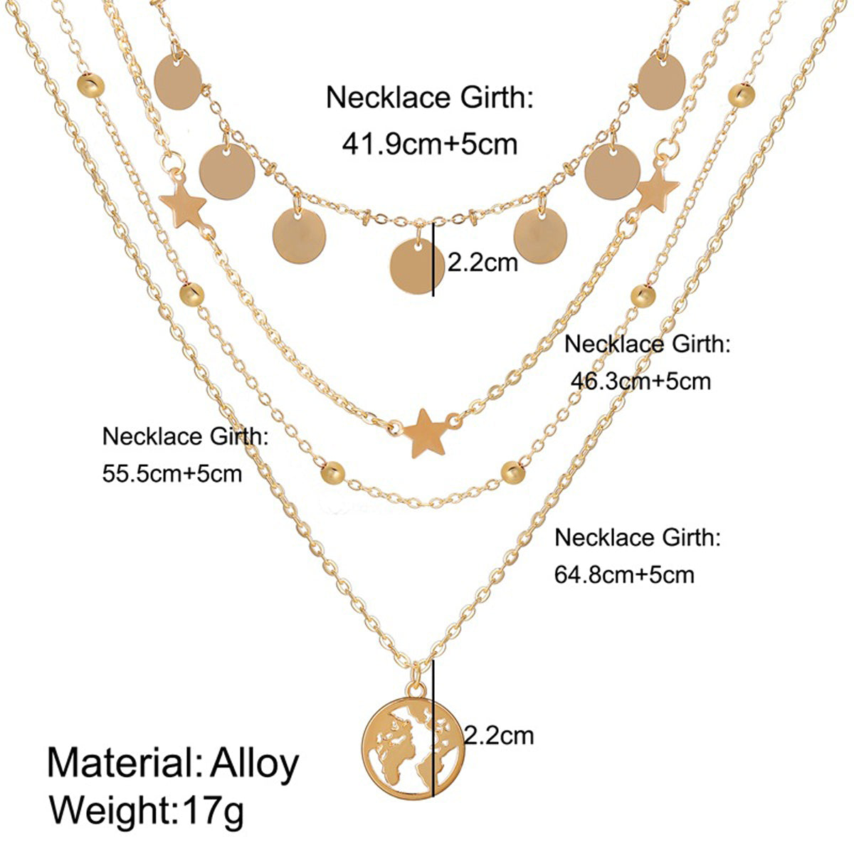 Scintillare by Sukkhi Dazzling Gold Plated Star Inspired Multi Layered Necklace for Women