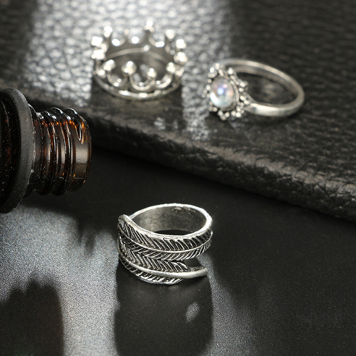Scintillare by Sukkhi Astonish Oxidised Rings Combo for Women