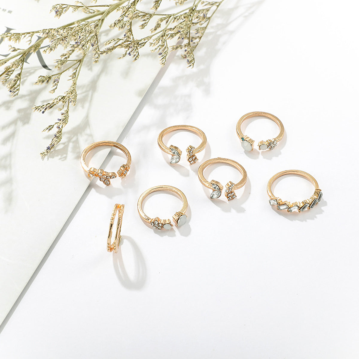 Scintillare by Sukkhi Glimmery Gold Plated Rings Combo for Women