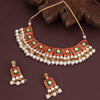 Sukkhi Delightful Kundan Gold Plated Meenakari Necklace Set for Women