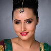 Sukkhi Marvellous Kundan Gold Plated Meenakari Pearl Maangtikka Worn By Karisma Kapoor