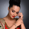 Sukkhi Modish Pearl Gold Plated Meenakari Bracelet Worn By Karisma Kapoor
