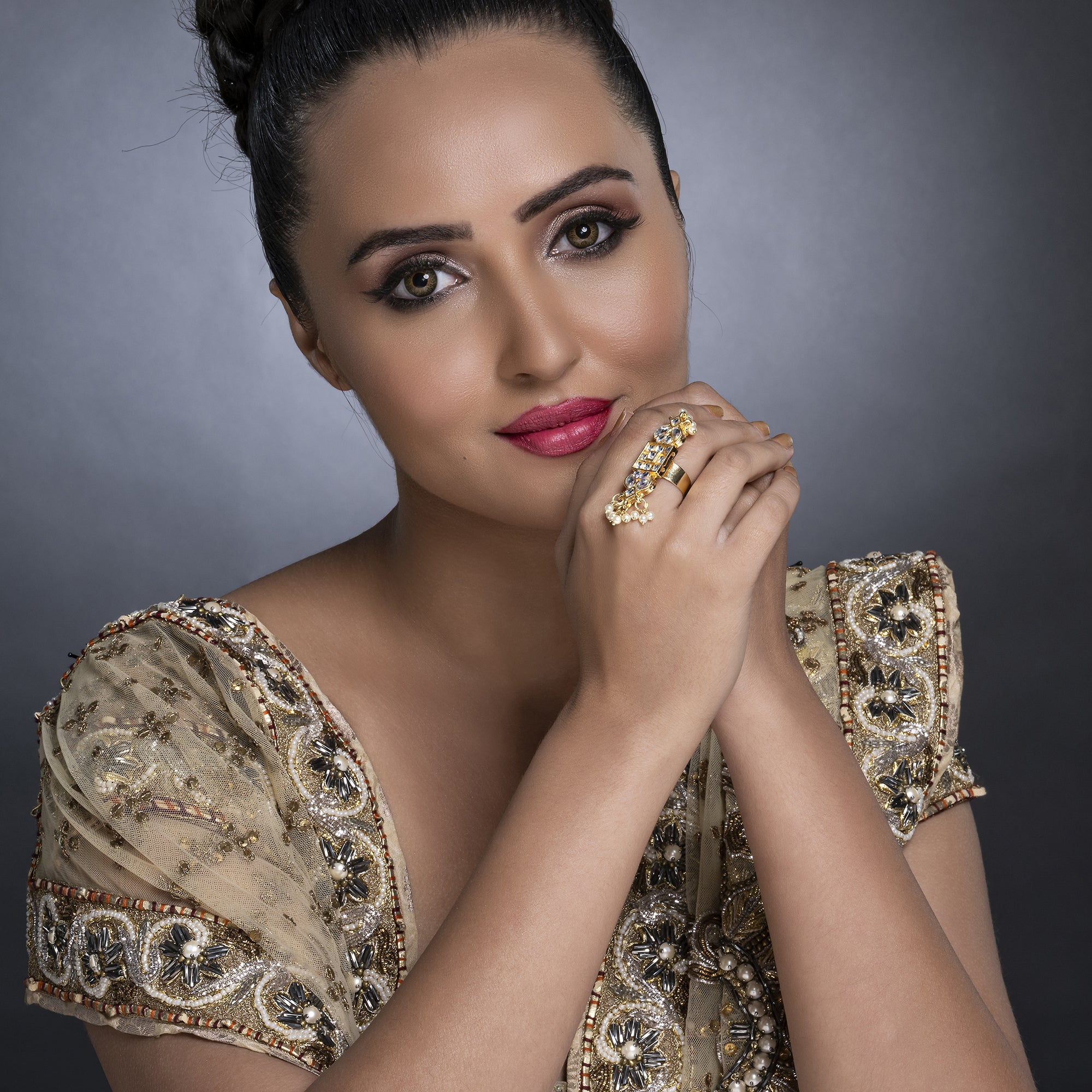 Sukkhi Excellent Gold Plated Kundan Ring Worn By Karisma Kapoor