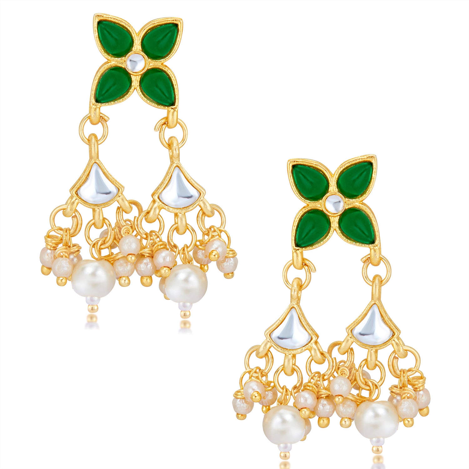 Sukkhi Splendid Gold Plated Kundan & Pearl Choker Necklace Set Worn By Karisma Kapoor