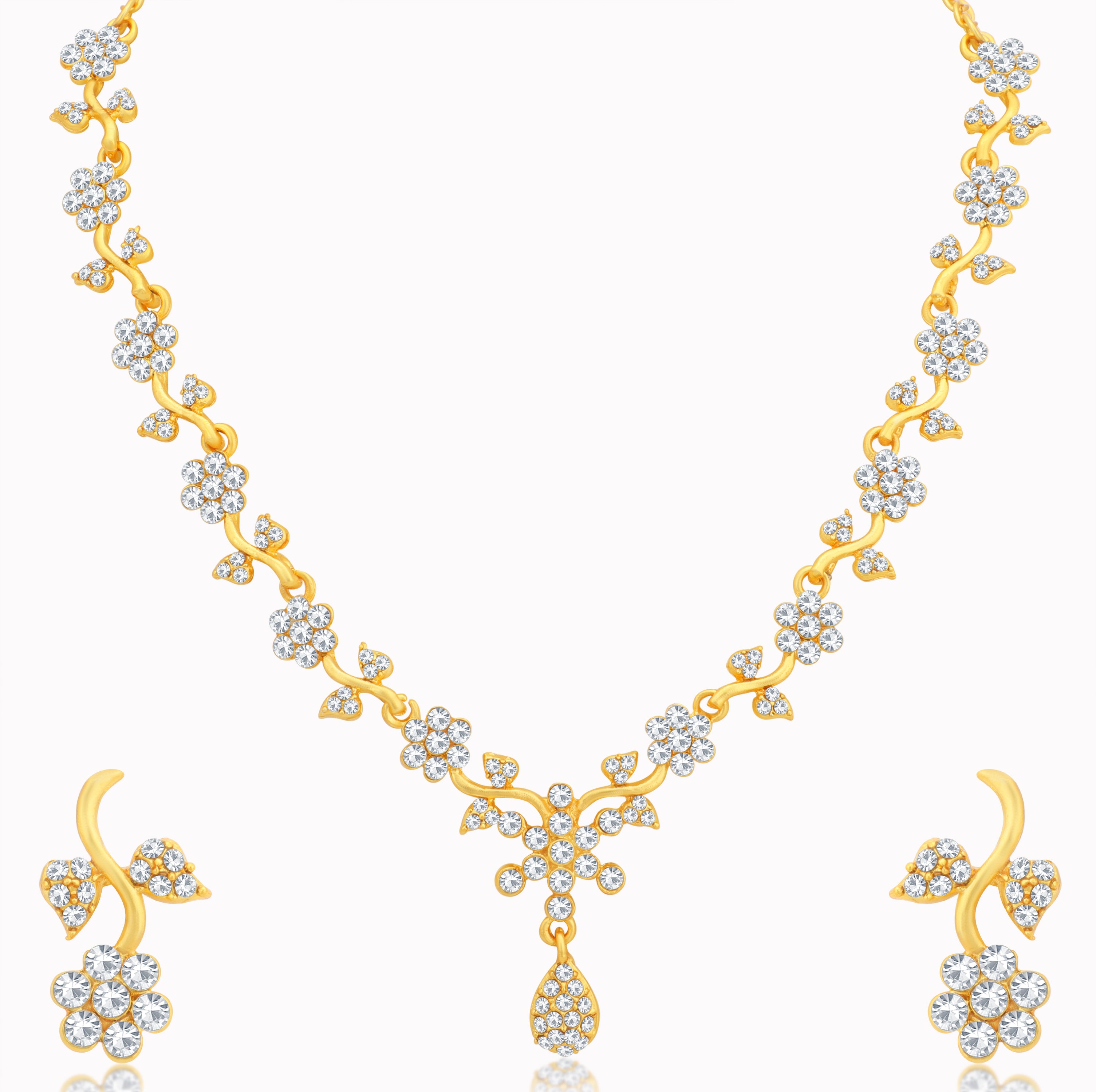 Sukkhi Glamorous Gold Plated Combo Necklace Set for Women (SKR85848)
