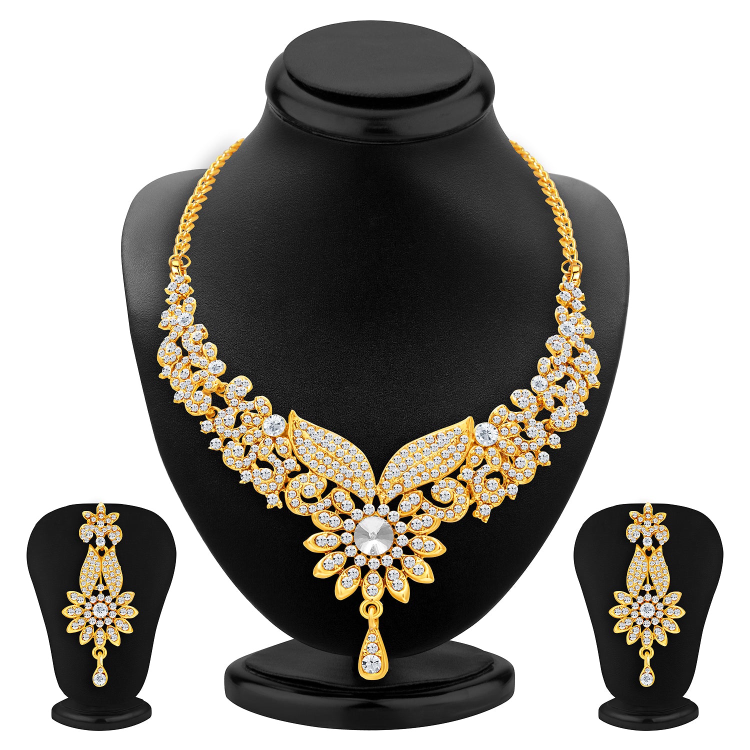 Sukkhi Glamorous Gold Plated Combo Necklace Set for Women (SKR85848)