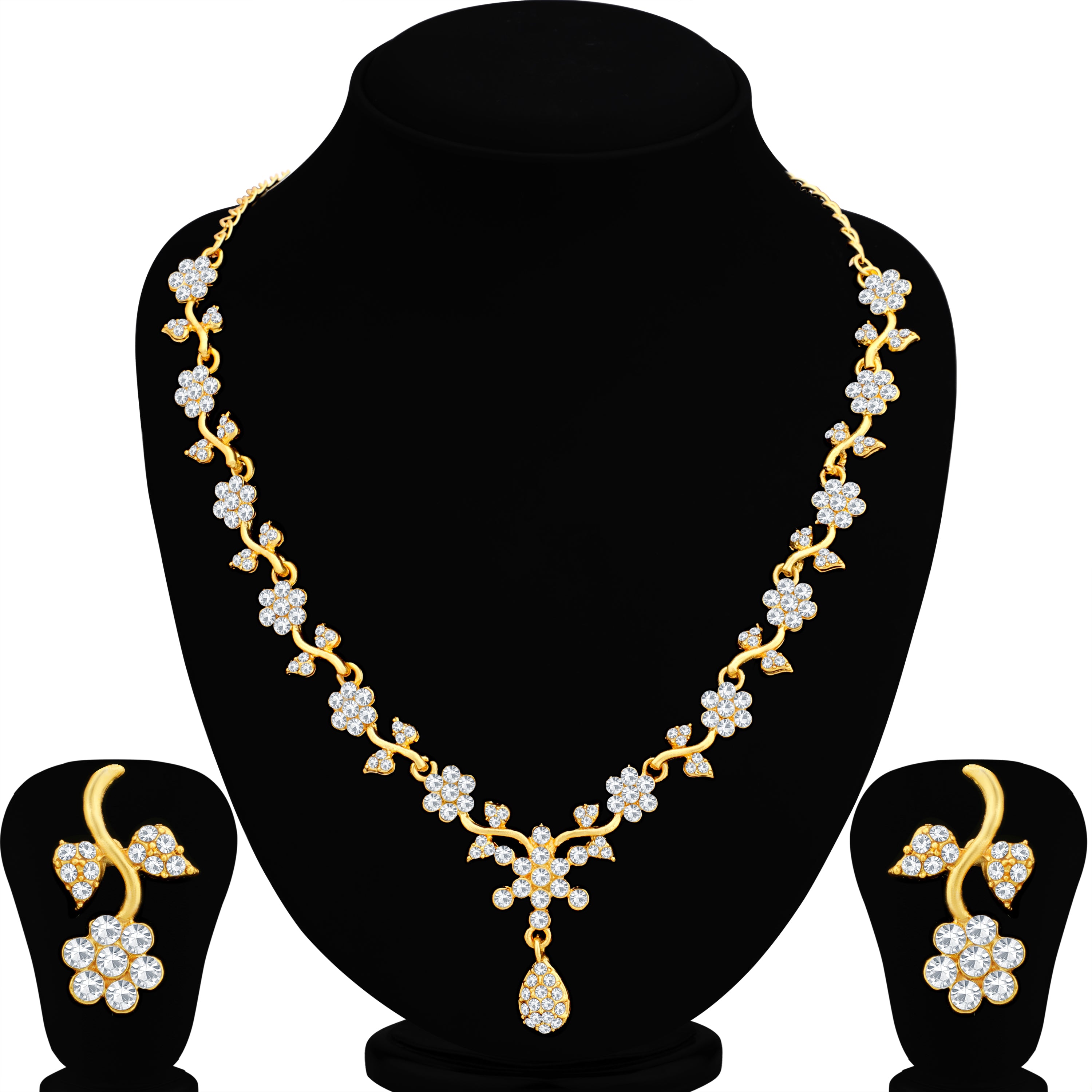 Sukkhi Glamorous Gold Plated Combo Necklace Set for Women (SKR85848)