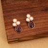Sukkhi Brown Fabulous Pearl Drop Gold Plated  Earring for Women