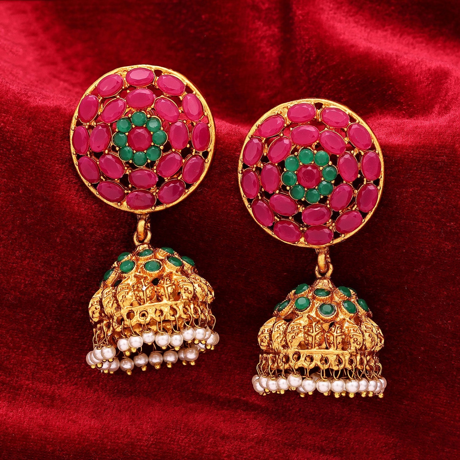 Sukkhi Elaborate Pearl Jhumki Gold Plated Earring For Women