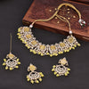 Sukkhi Fabulous Choker Kundan & Pearl Yellow Gold Plated Necklace Set For Women